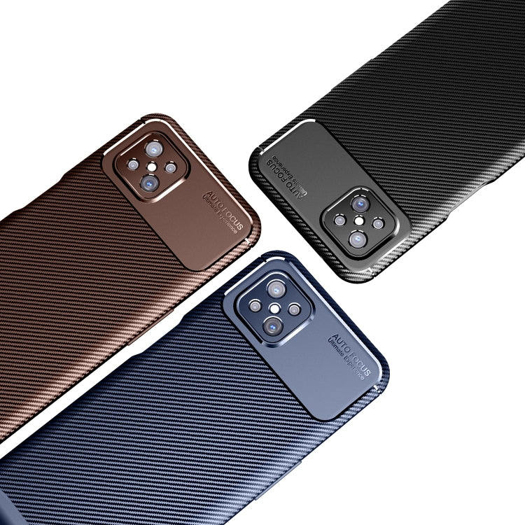 For OPPO A92s Carbon Fiber Texture Shockproof TPU Case