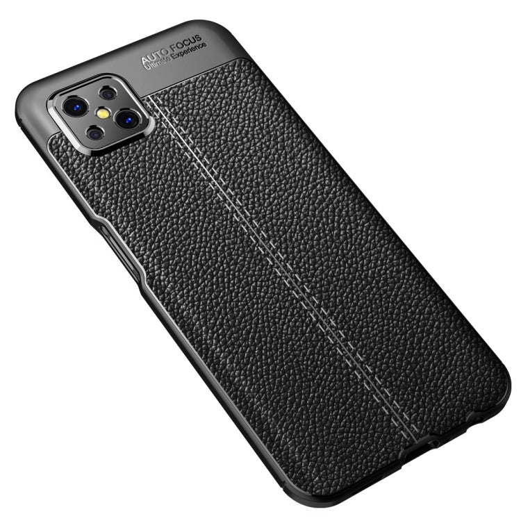 For OPPO A92s Litchi Texture TPU Shockproof Case