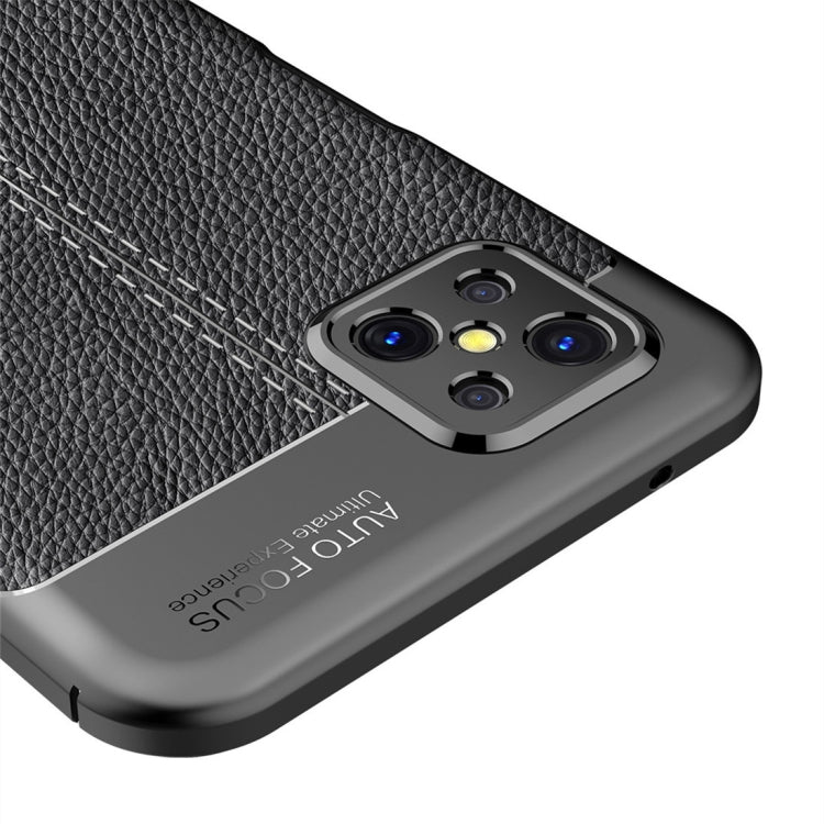 For OPPO A92s Litchi Texture TPU Shockproof Case