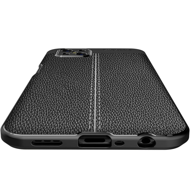For OPPO A92s Litchi Texture TPU Shockproof Case