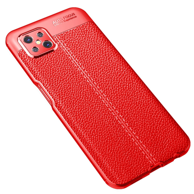 For OPPO A92s Litchi Texture TPU Shockproof Case