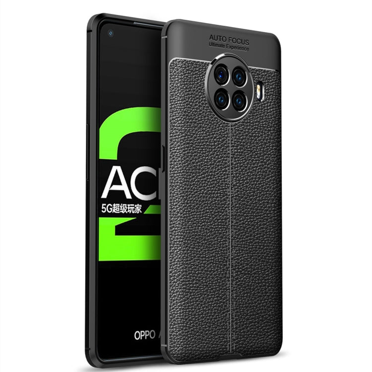 For OPPO ACE2 Litchi Texture TPU Shockproof Case