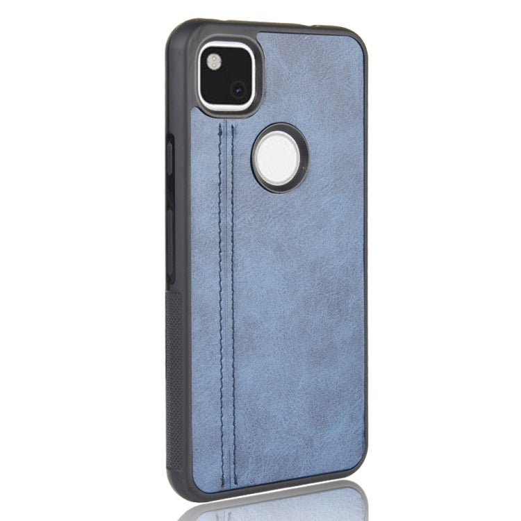 For Google Pixel 4a Shockproof Sewing Cow Pattern Skin PC + PU + TPU Case