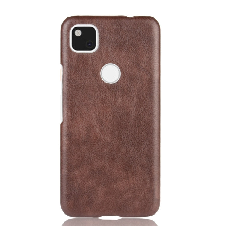 For Google Pixel 4a Shockproof Litchi Texture PC + PU Case