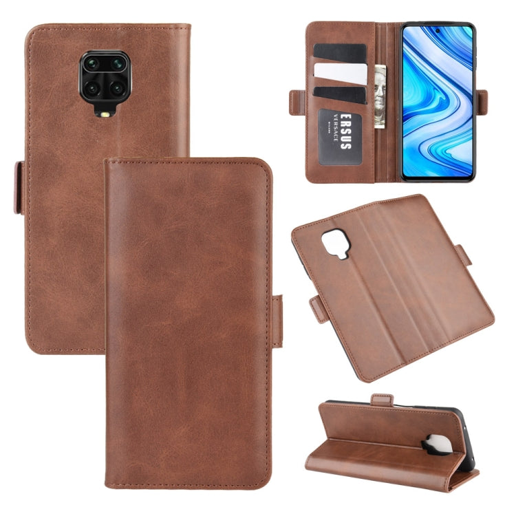 For Xiaomi Redmi Note 9 Pro Dual-side Magnetic Buckle Horizontal Flip Leather Case with Holder & Card Slots & Wallet