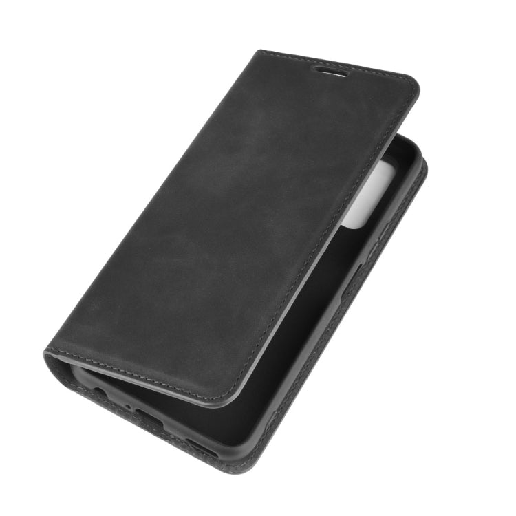 For Huawei Honor 30S Retro-skin Business Magnetic Suction Leather Case with Holder & Card Slots & Wallet