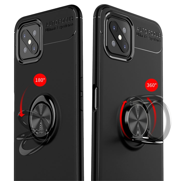 For OPPO A92s Metal Ring Holder 360 Degree Rotating TPU Case