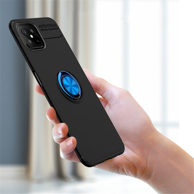 For OPPO A92s Metal Ring Holder 360 Degree Rotating TPU Case