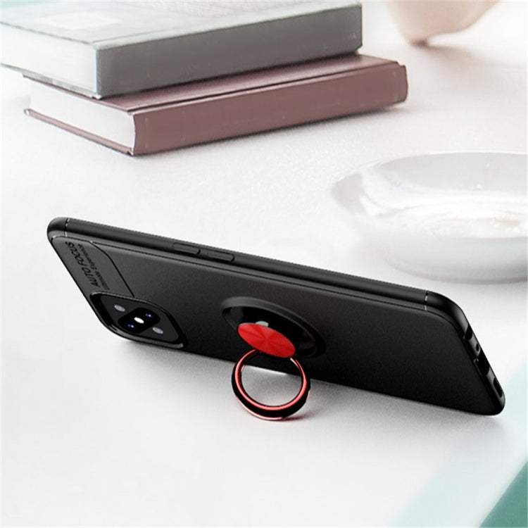 For OPPO A92s Metal Ring Holder 360 Degree Rotating TPU Case