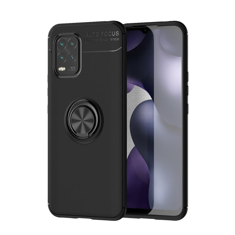 For Xiaomi Mi 10 Lite 5G Metal Ring Holder 360 Degree Rotating TPU Case