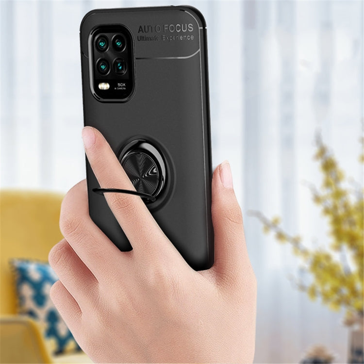 For Xiaomi Mi 10 Lite 5G Metal Ring Holder 360 Degree Rotating TPU Case