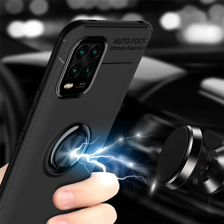For Xiaomi Mi 10 Lite 5G Metal Ring Holder 360 Degree Rotating TPU Case