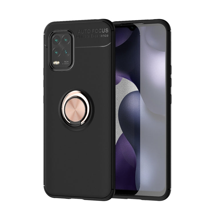 For Xiaomi Mi 10 Lite 5G Metal Ring Holder 360 Degree Rotating TPU Case
