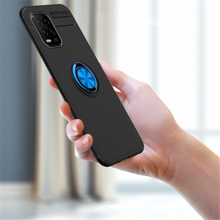 For Xiaomi Mi 10 Lite 5G Metal Ring Holder 360 Degree Rotating TPU Case