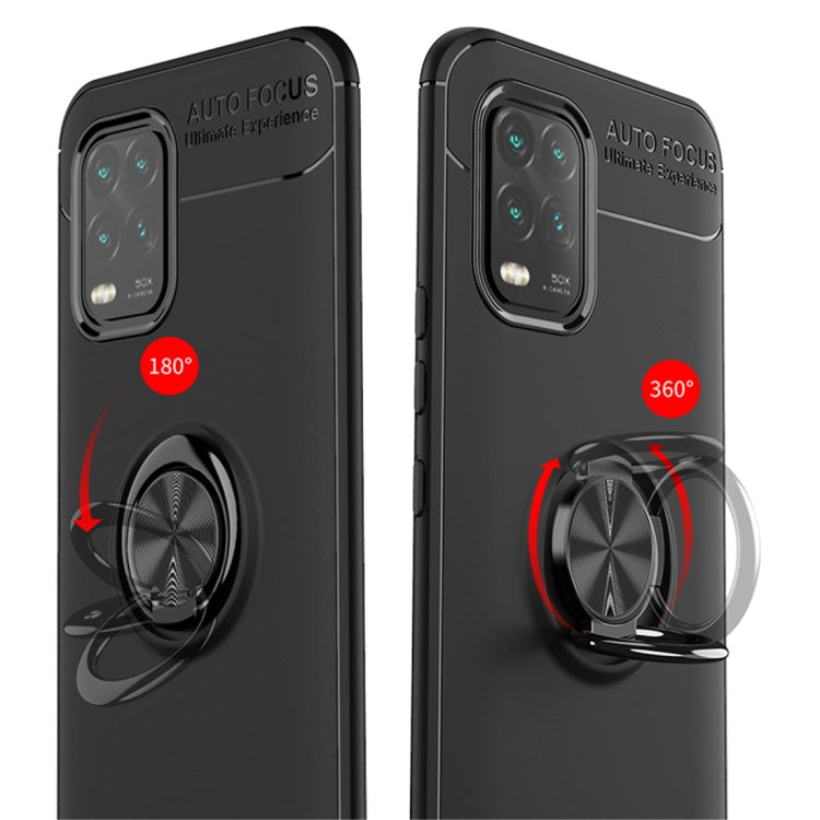 For Xiaomi Mi 10 Lite 5G Metal Ring Holder 360 Degree Rotating TPU Case