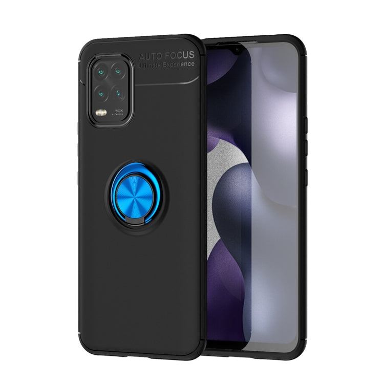 For Xiaomi Mi 10 Lite 5G Metal Ring Holder 360 Degree Rotating TPU Case
