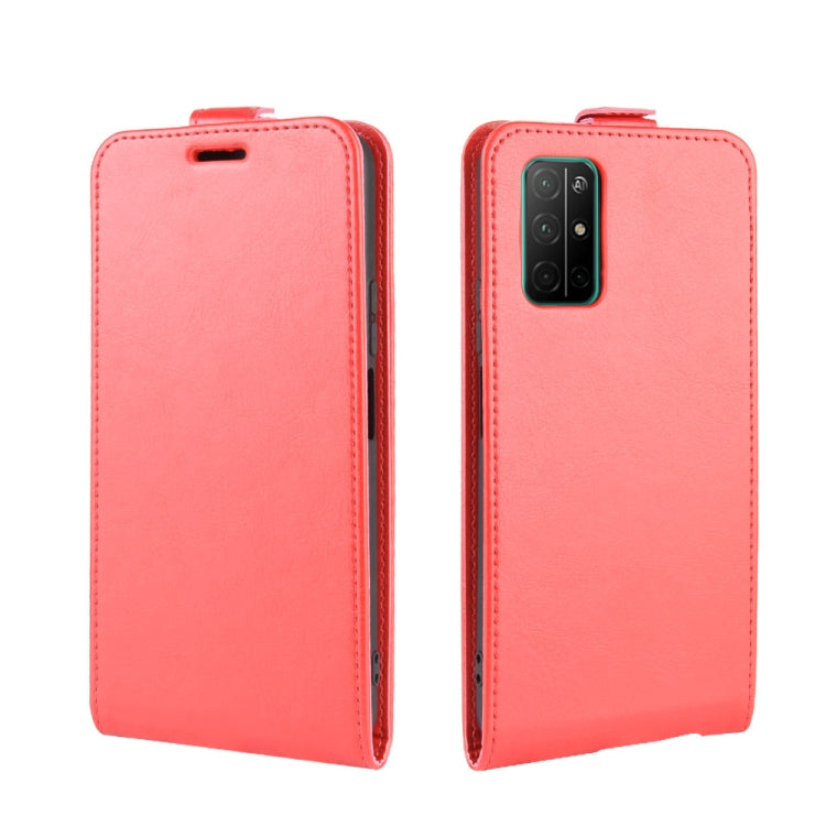 For Huawei Honor 30S R64 Texture Single Vertical Flip Leather Protective Case with Card Slots & Photo Frame