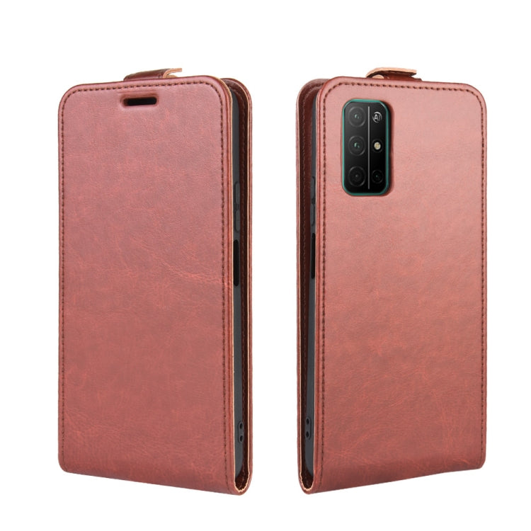 For Huawei Honor 30S R64 Texture Single Vertical Flip Leather Protective Case with Card Slots & Photo Frame