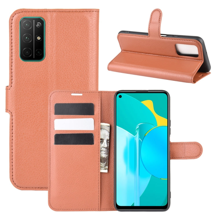 For Huawei Honor 30S Litchi Texture Horizontal Flip Protective Case with Holder & Card Slots & Wallet