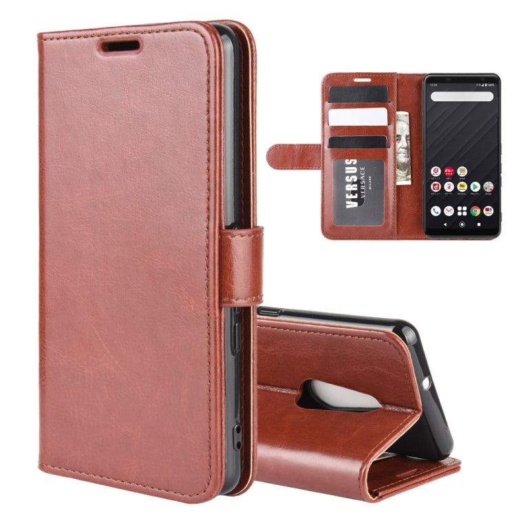 For Fujitsu Arrows Be4 R64 Texture Single Horizontal Flip Protective Case with Holder & Card Slots & Wallet& Photo Frame