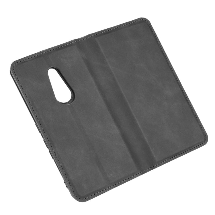 For Fujitsu Arrows Be4 F-41A Retro-skin Business Magnetic Suction Leather Case with Holder & Card Slots & Wallet