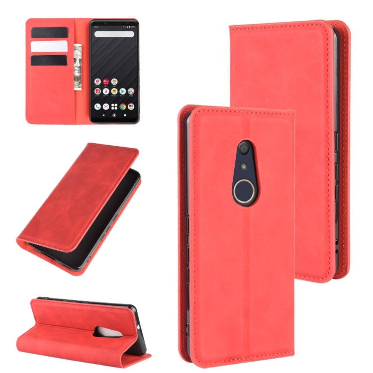 For Fujitsu Arrows Be4 F-41A Retro-skin Business Magnetic Suction Leather Case with Holder & Card Slots & Wallet