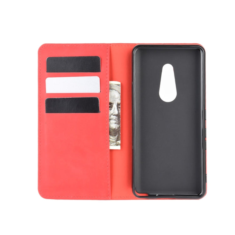 For Fujitsu Arrows Be4 F-41A Retro-skin Business Magnetic Suction Leather Case with Holder & Card Slots & Wallet