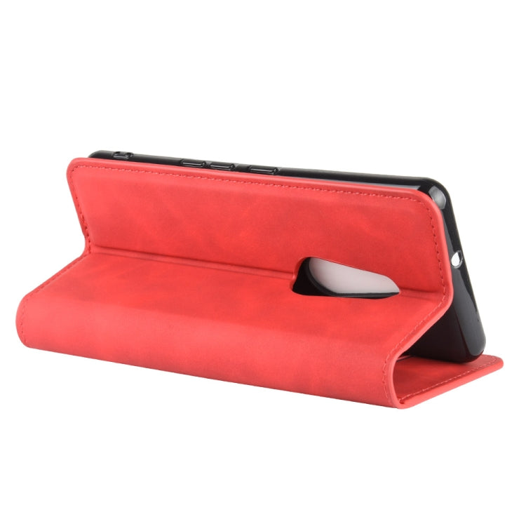 For Fujitsu Arrows Be4 F-41A Retro-skin Business Magnetic Suction Leather Case with Holder & Card Slots & Wallet