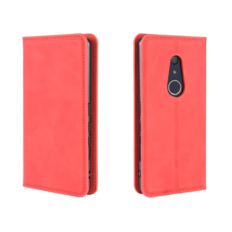 For Fujitsu Arrows Be4 F-41A Retro-skin Business Magnetic Suction Leather Case with Holder & Card Slots & Wallet