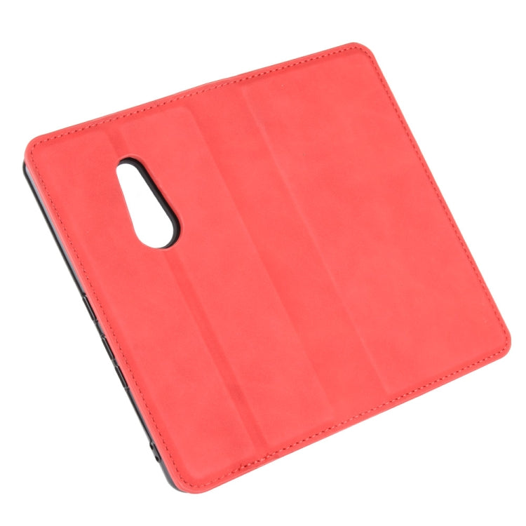 For Fujitsu Arrows Be4 F-41A Retro-skin Business Magnetic Suction Leather Case with Holder & Card Slots & Wallet