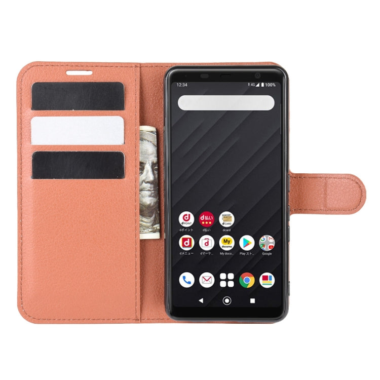 For Arrows Be4 F-41A Litchi Texture Horizontal Flip Protective Case with Holder & Card Slots & Wallet