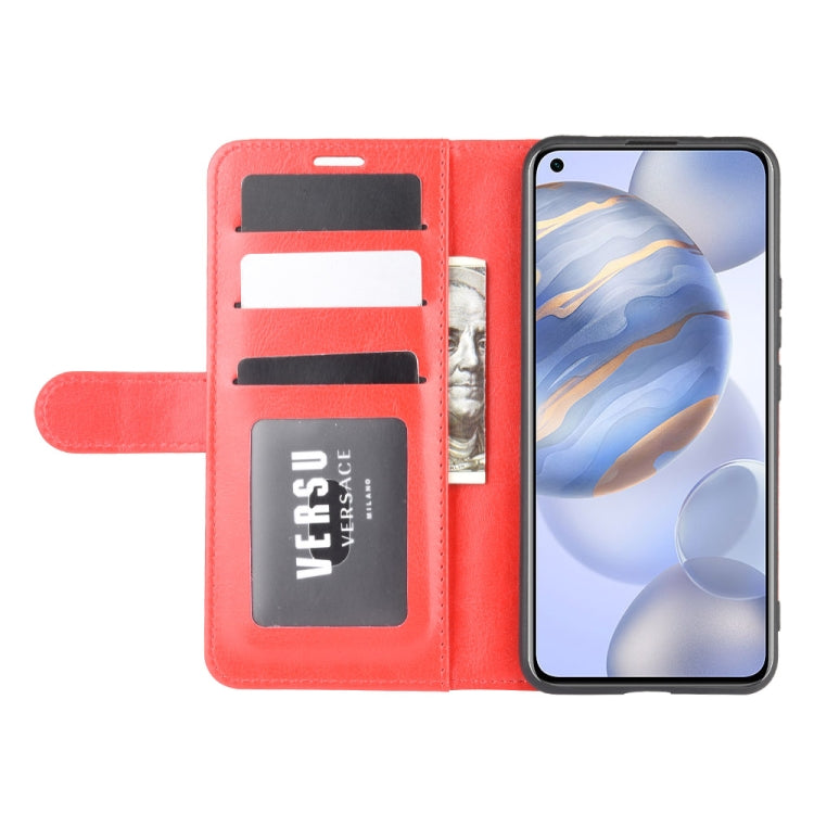 For Huawei Honor 30 R64 Texture Single Horizontal Flip Protective Case with Holder & Card Slots & Wallet& Photo Frame