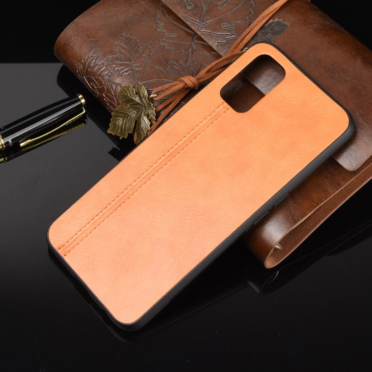 For Oppo A52 Shockproof Sewing Cow Pattern Skin PC + PU + TPU Case