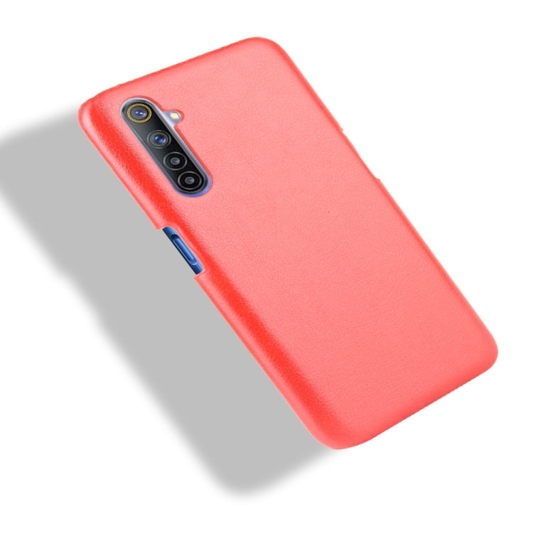 For Oppo Realme 6 Shockproof Litchi Texture PC + PU Case