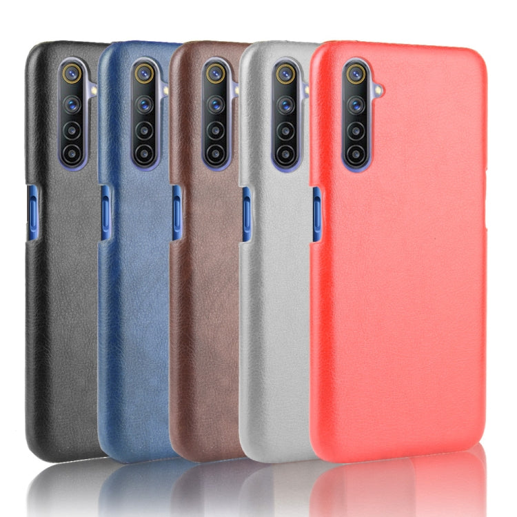 For Oppo Realme 6 Shockproof Litchi Texture PC + PU Case