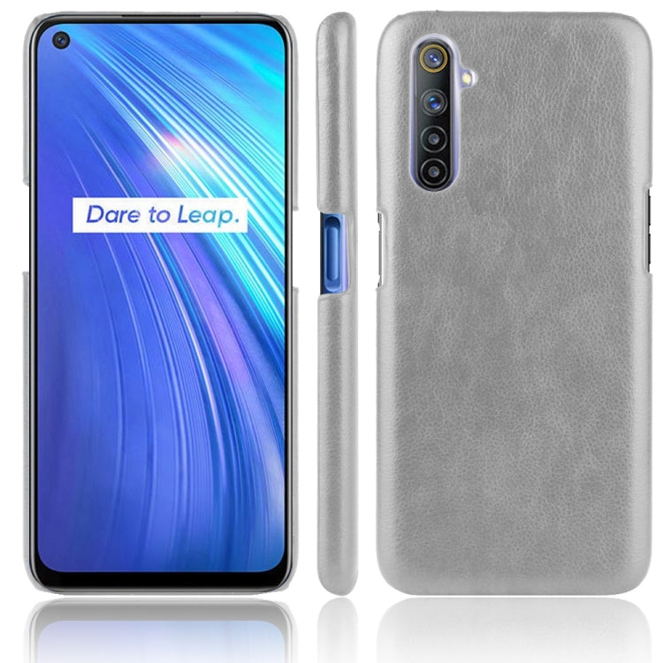 For Oppo Realme 6 Shockproof Litchi Texture PC + PU Case