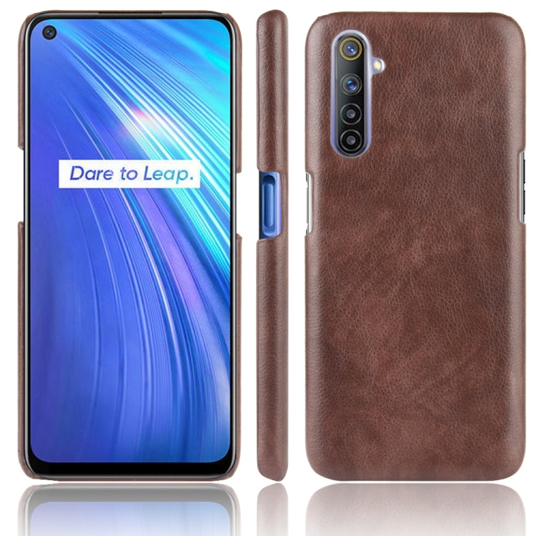 For Oppo Realme 6 Shockproof Litchi Texture PC + PU Case