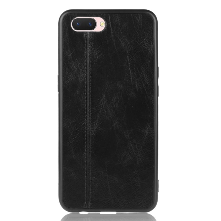 For Oppo A12e Shockproof Sewing Cow Pattern Skin PC + PU + TPU Case