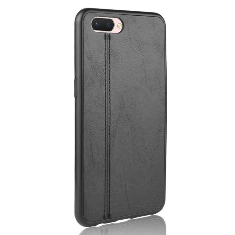 For Oppo A12e Shockproof Sewing Cow Pattern Skin PC + PU + TPU Case