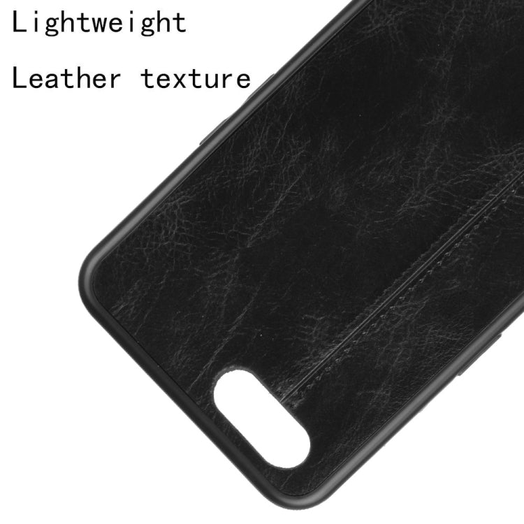 For Oppo A12e Shockproof Sewing Cow Pattern Skin PC + PU + TPU Case