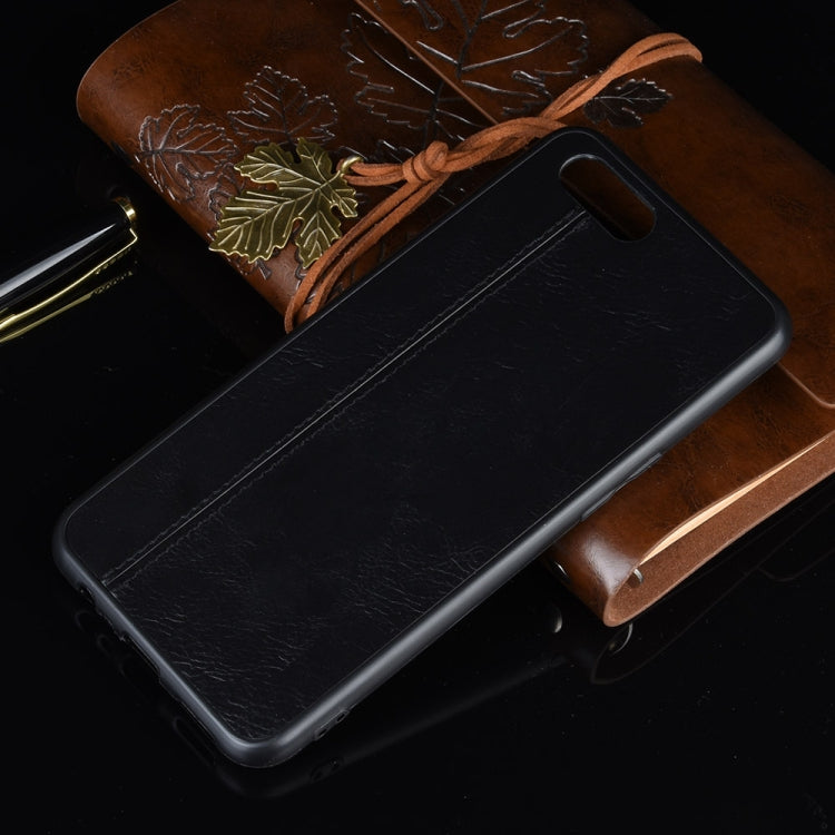 For Oppo A12e Shockproof Sewing Cow Pattern Skin PC + PU + TPU Case