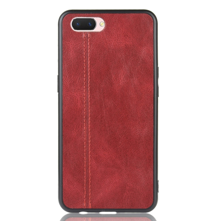 For Oppo A12e Shockproof Sewing Cow Pattern Skin PC + PU + TPU Case