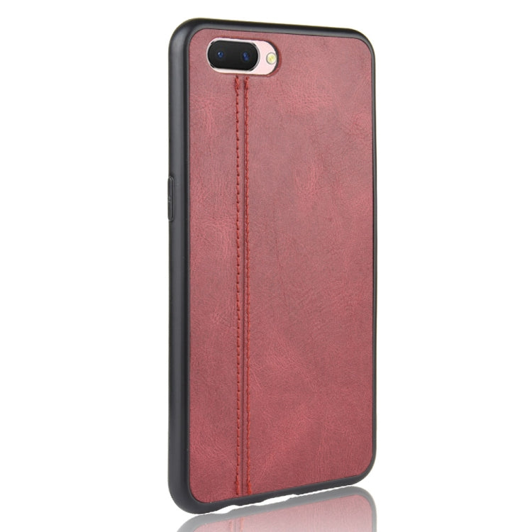 For Oppo A12e Shockproof Sewing Cow Pattern Skin PC + PU + TPU Case