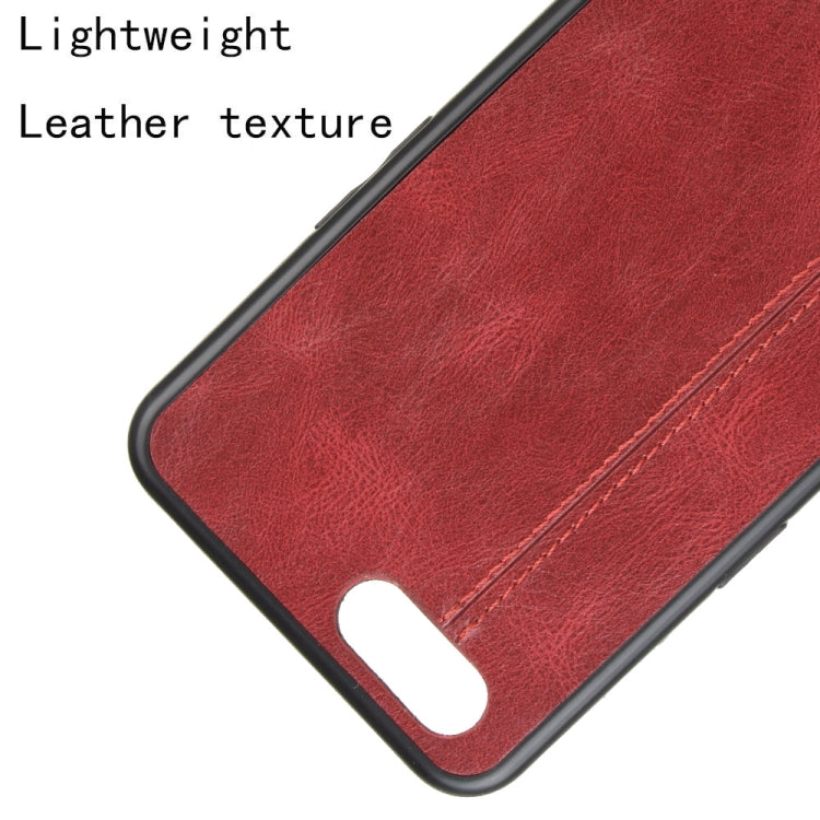 For Oppo A12e Shockproof Sewing Cow Pattern Skin PC + PU + TPU Case