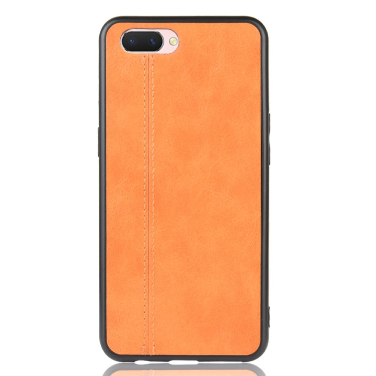 For Oppo A12e Shockproof Sewing Cow Pattern Skin PC + PU + TPU Case