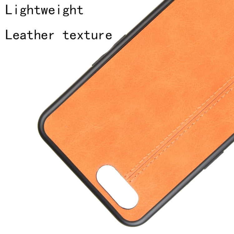 For Oppo A12e Shockproof Sewing Cow Pattern Skin PC + PU + TPU Case