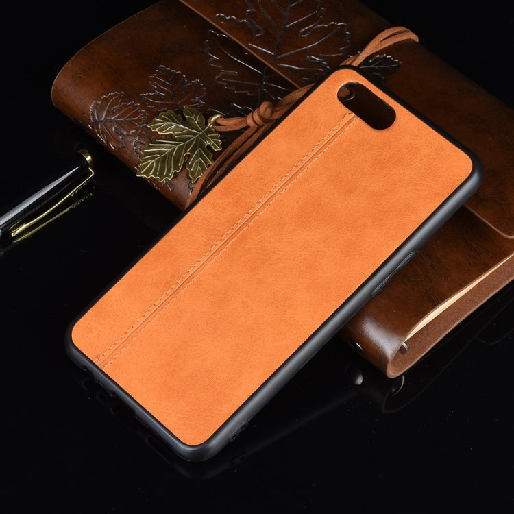 For Oppo A12e Shockproof Sewing Cow Pattern Skin PC + PU + TPU Case