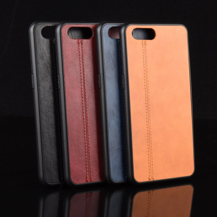 For Oppo A12e Shockproof Sewing Cow Pattern Skin PC + PU + TPU Case