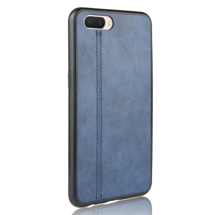 For Oppo A12e Shockproof Sewing Cow Pattern Skin PC + PU + TPU Case