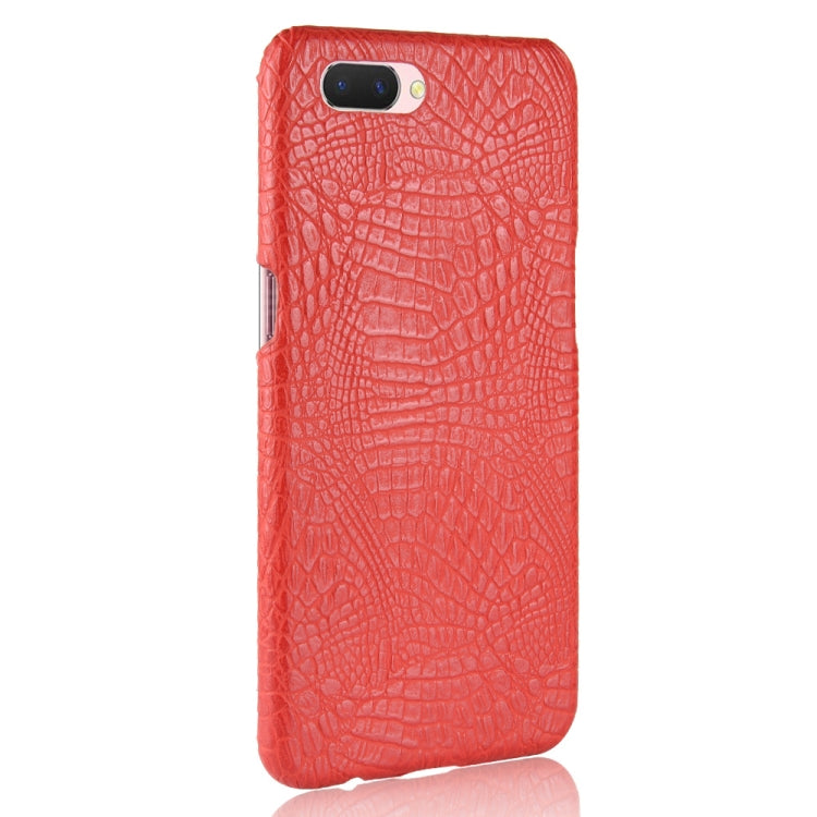 For Oppo A12e Shockproof Crocodile Texture PC + PU Case